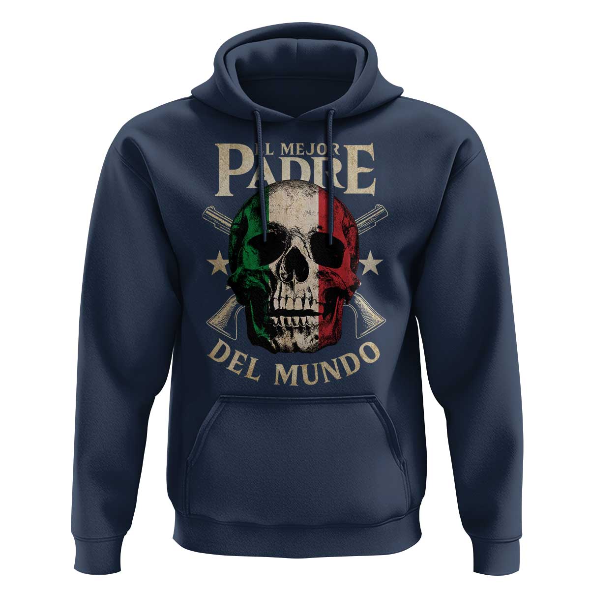 Funny Italian Dad Hoodie El Mejor Padre Del Mundo Skull Father's Day