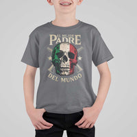 Funny Italian Dad T Shirt For Kid El Mejor Padre Del Mundo Skull Father's Day