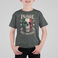 Funny Italian Dad T Shirt For Kid El Mejor Padre Del Mundo Skull Father's Day