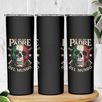 Funny Italian Dad Skinny Tumbler El Mejor Padre Del Mundo Skull Fathers Day