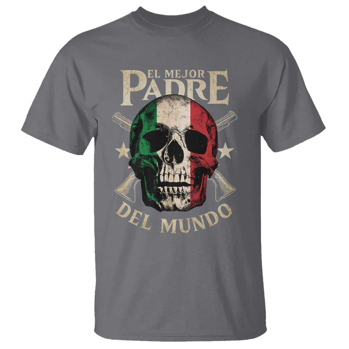 Funny Italian Dad T Shirt El Mejor Padre Del Mundo Skull Father's Day