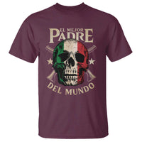 Funny Italian Dad T Shirt El Mejor Padre Del Mundo Skull Father's Day
