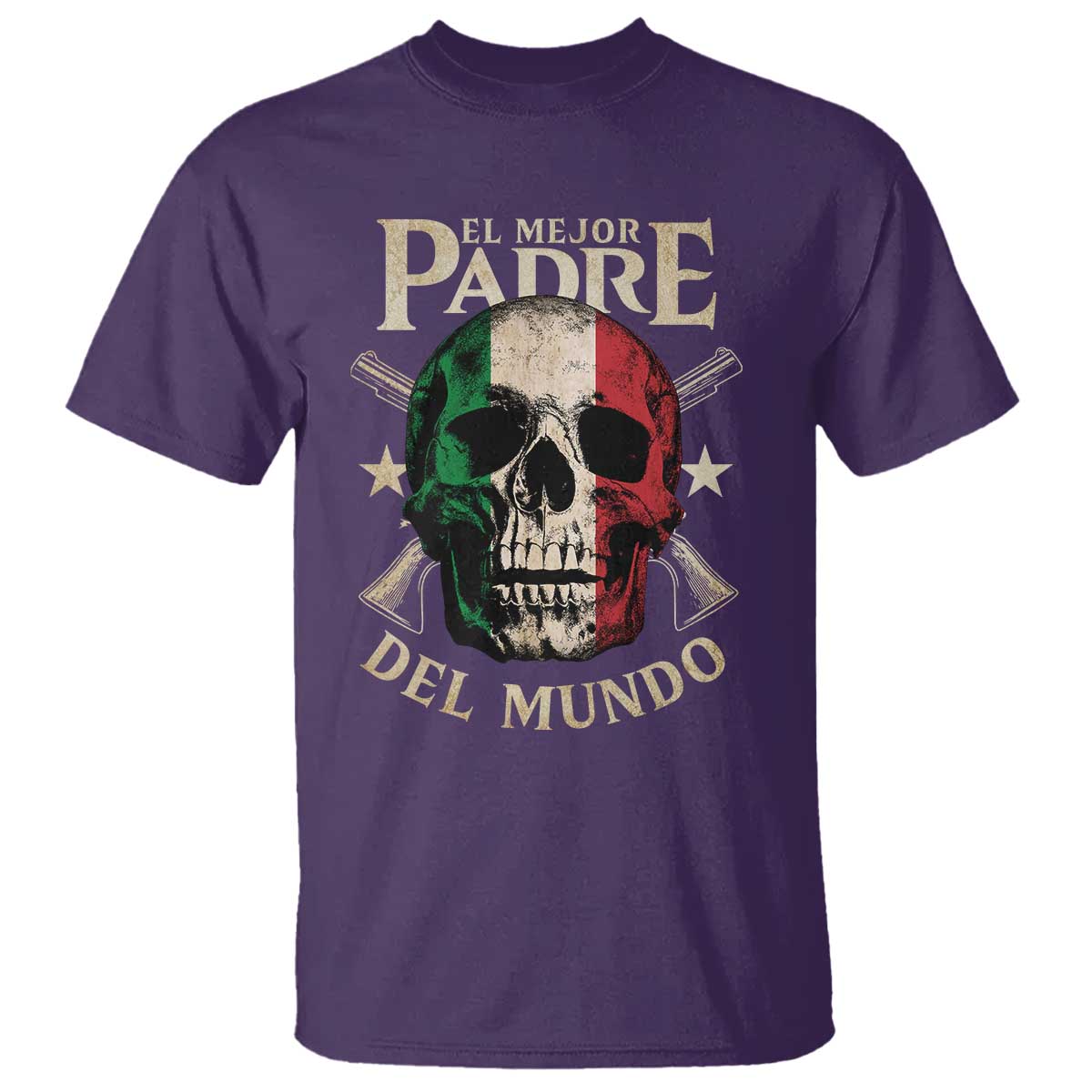 Funny Italian Dad T Shirt El Mejor Padre Del Mundo Skull Father's Day