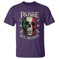 Funny Italian Dad T Shirt El Mejor Padre Del Mundo Skull Father's Day