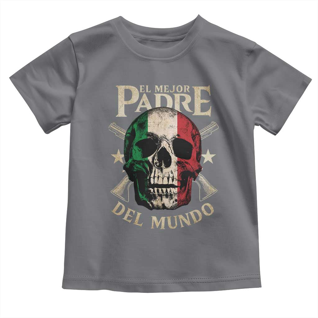 Funny Italian Dad Toddler T Shirt El Mejor Padre Del Mundo Skull Father's Day