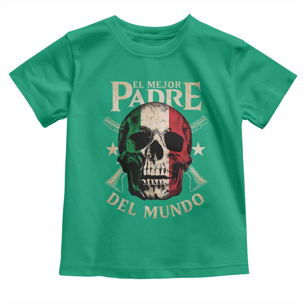 Funny Italian Dad Toddler T Shirt El Mejor Padre Del Mundo Skull Father's Day