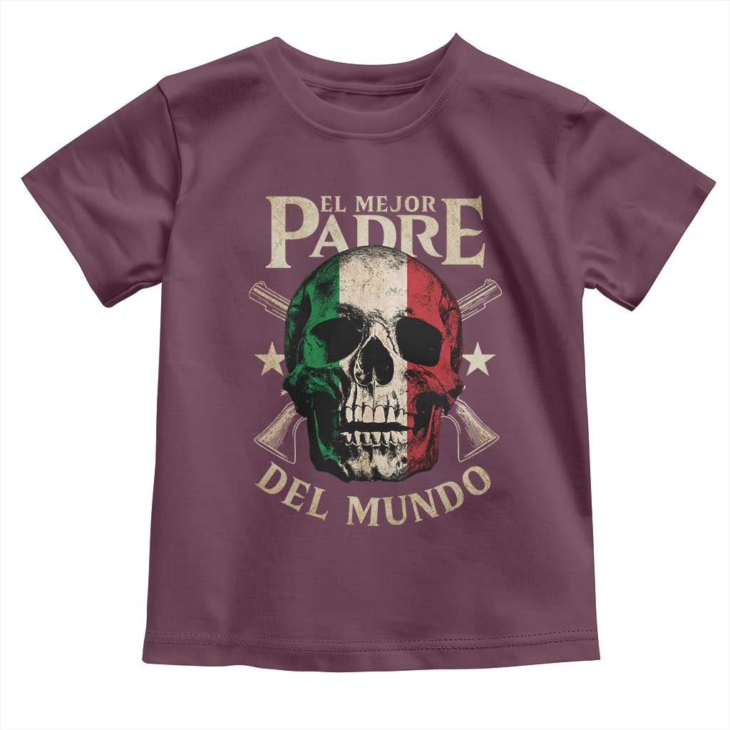 Funny Italian Dad Toddler T Shirt El Mejor Padre Del Mundo Skull Father's Day