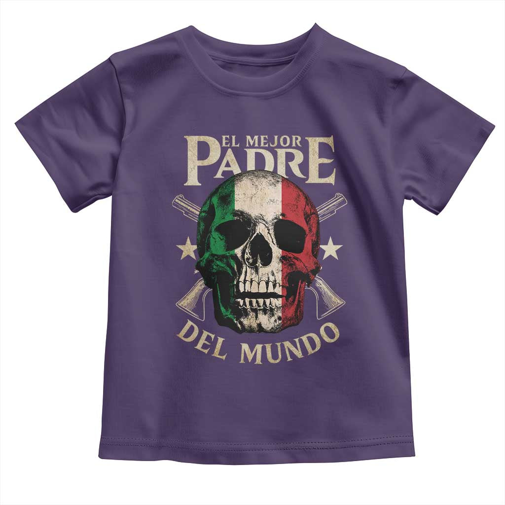 Funny Italian Dad Toddler T Shirt El Mejor Padre Del Mundo Skull Father's Day