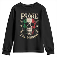 Funny Italian Dad Youth Sweatshirt El Mejor Padre Del Mundo Skull Father's Day