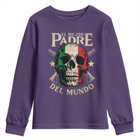 Funny Italian Dad Youth Sweatshirt El Mejor Padre Del Mundo Skull Father's Day
