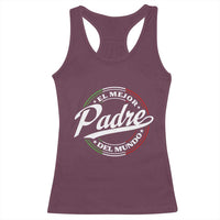 Funny Italian Dad Racerback Tank Top El Mejor Padre Del Mundo Father's Day