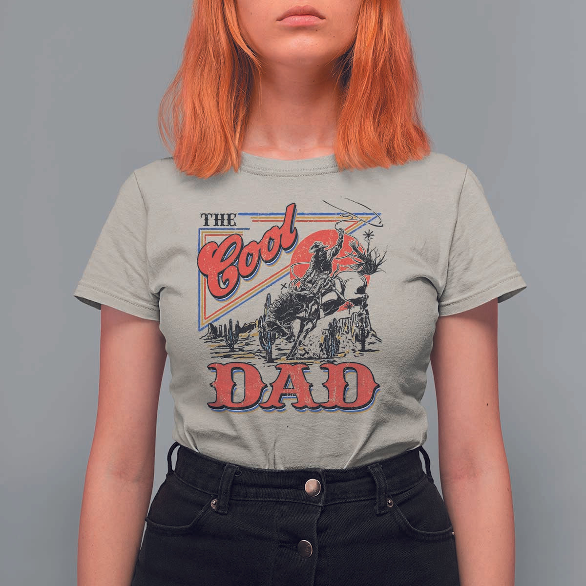 Funny Western Cowboy The Cool Dad T Shirt For Women Father's Day