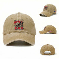 Funny Western Cowboy The Cool Dad Washed Cotton Baseball Cap Father's Day