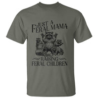 Funny Just A Feral Mama Raising Feral Children T Shirt Raccoon Mother's Day TS11