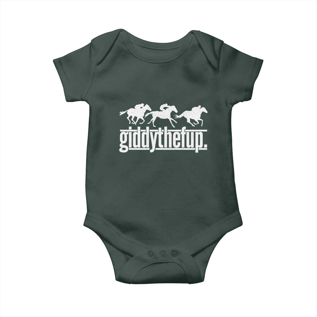 Funny Giddythefup Derby Day Baby Onesie Vintage Giddy Up Horse Racing