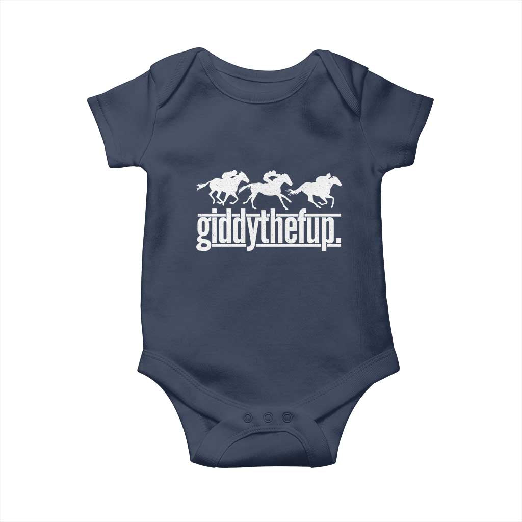Funny Giddythefup Derby Day Baby Onesie Vintage Giddy Up Horse Racing