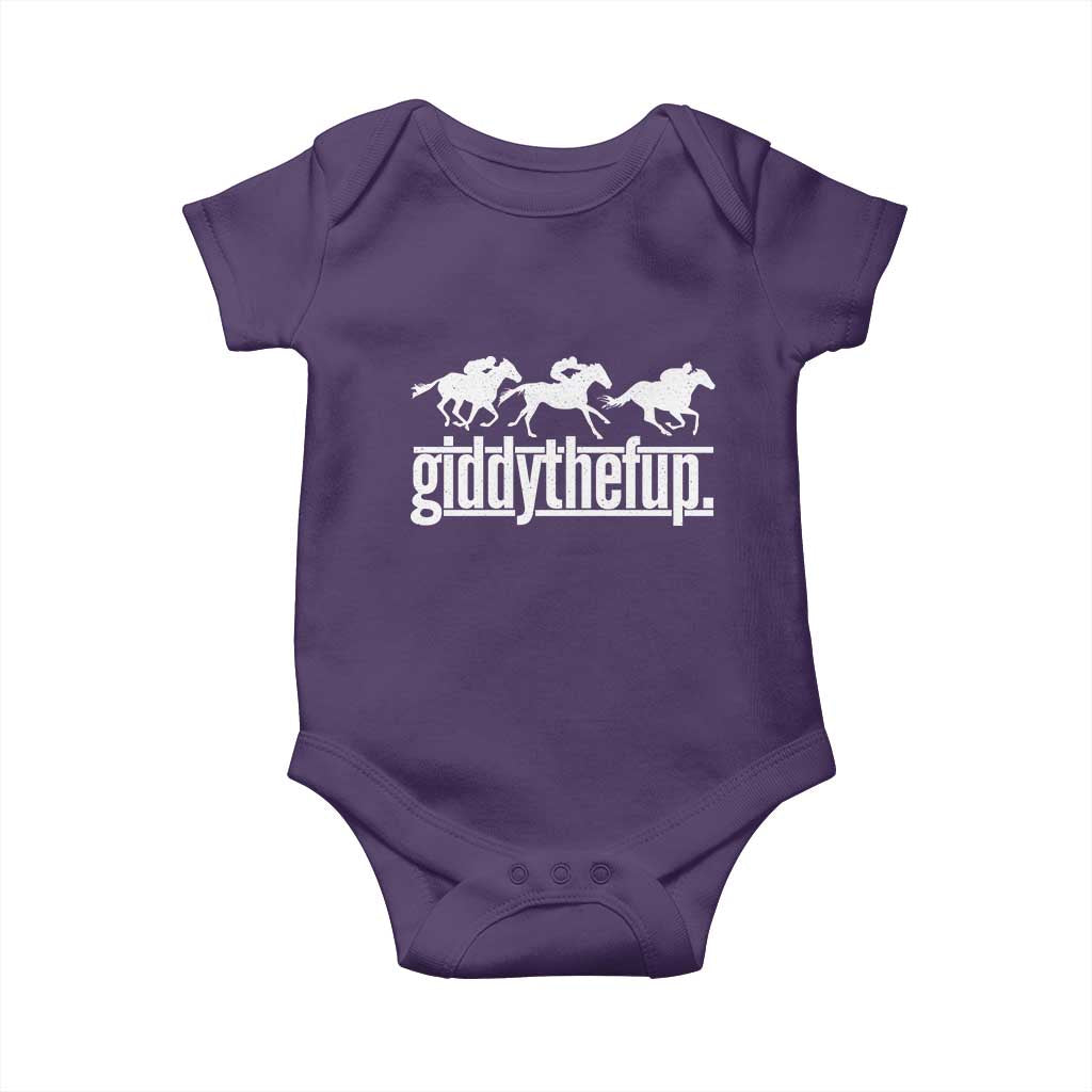 Funny Giddythefup Derby Day Baby Onesie Vintage Giddy Up Horse Racing
