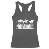 Funny Giddythefup Derby Day Racerback Tank Top Vintage Giddy Up Horse Racing