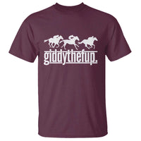 Funny Giddythefup Derby Day T Shirt Vintage Giddy Up Horse Racing