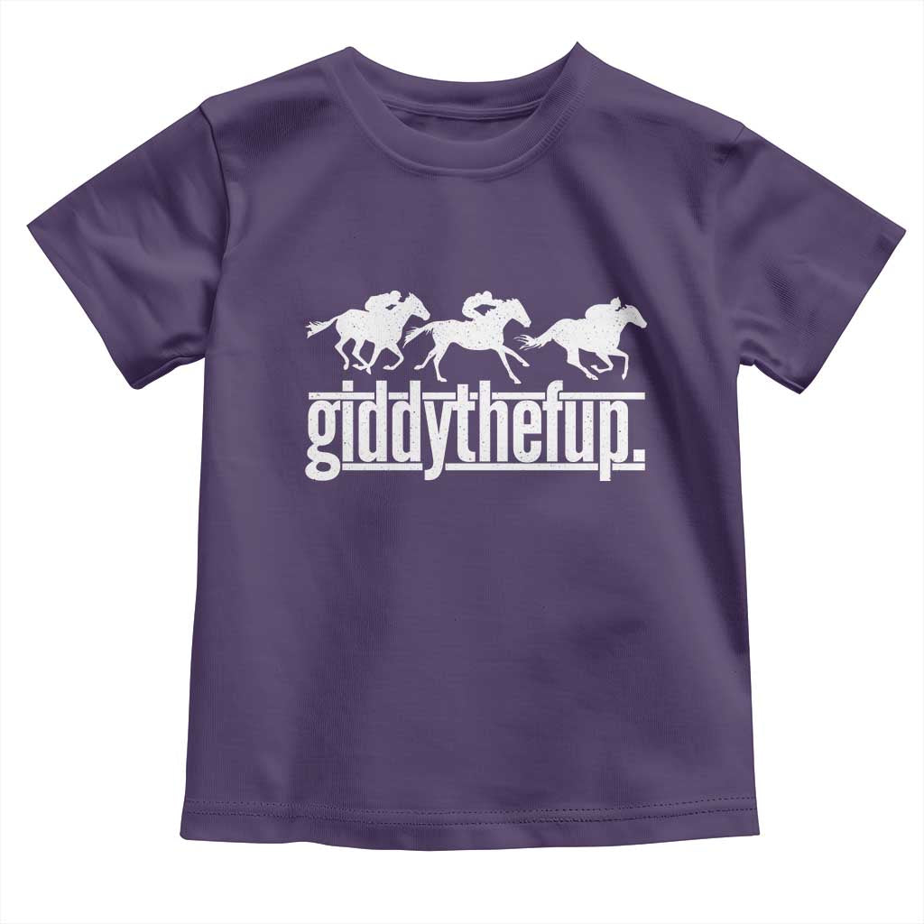 Funny Giddythefup Derby Day Toddler T Shirt Vintage Giddy Up Horse Racing