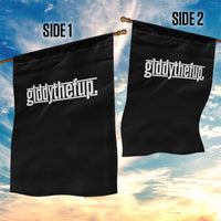 Funny Giddythefup Derby Day Garden Flag Derby Giddy Up Horse Racing