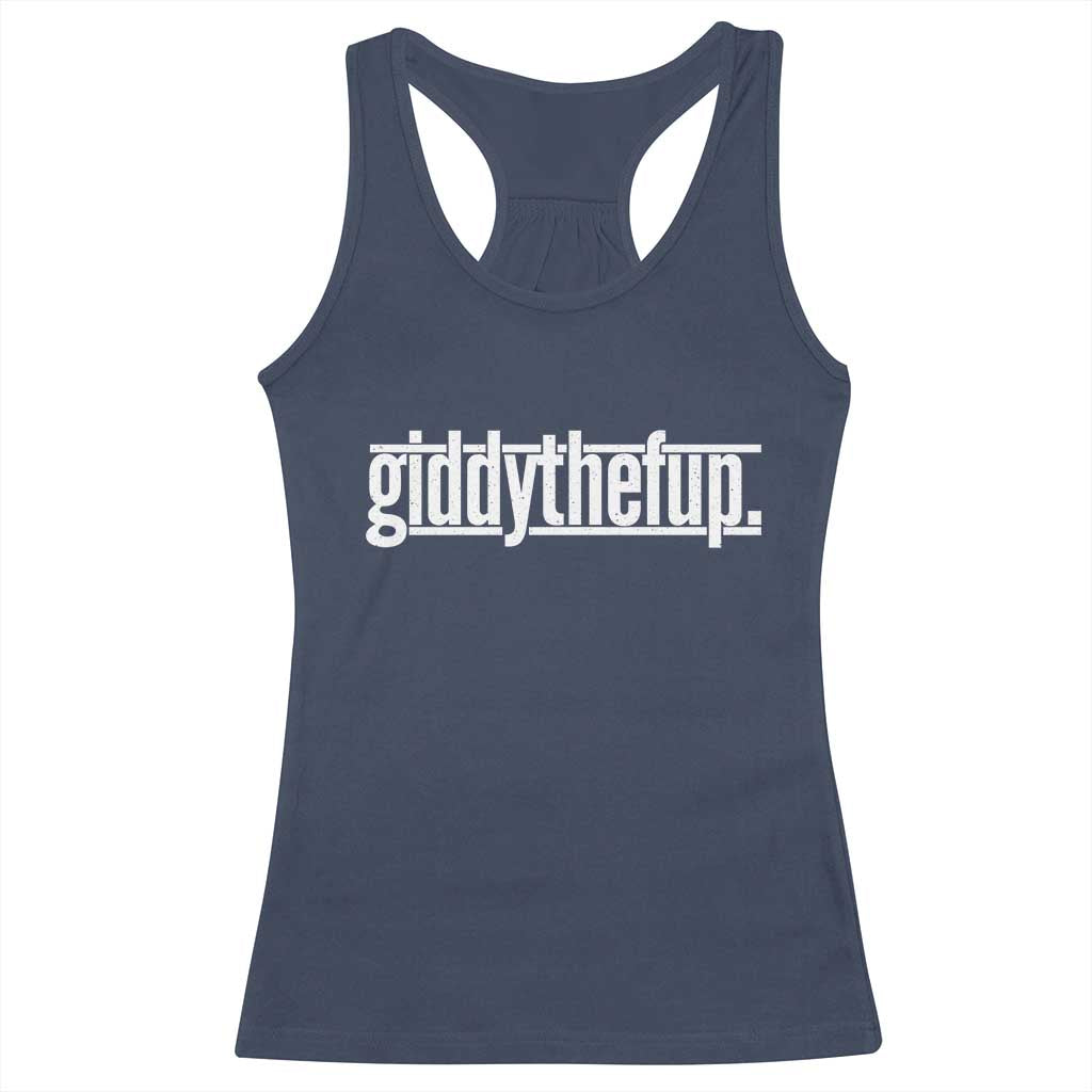 Funny Giddythefup Derby Day Racerback Tank Top Derby Giddy Up Horse Racing