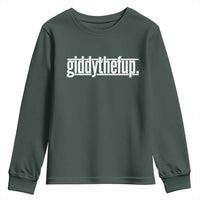 Funny Giddythefup Derby Day Youth Sweatshirt Derby Giddy Up Horse Racing