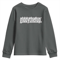 Funny Giddythefup Derby Day Youth Sweatshirt Derby Giddy Up Horse Racing