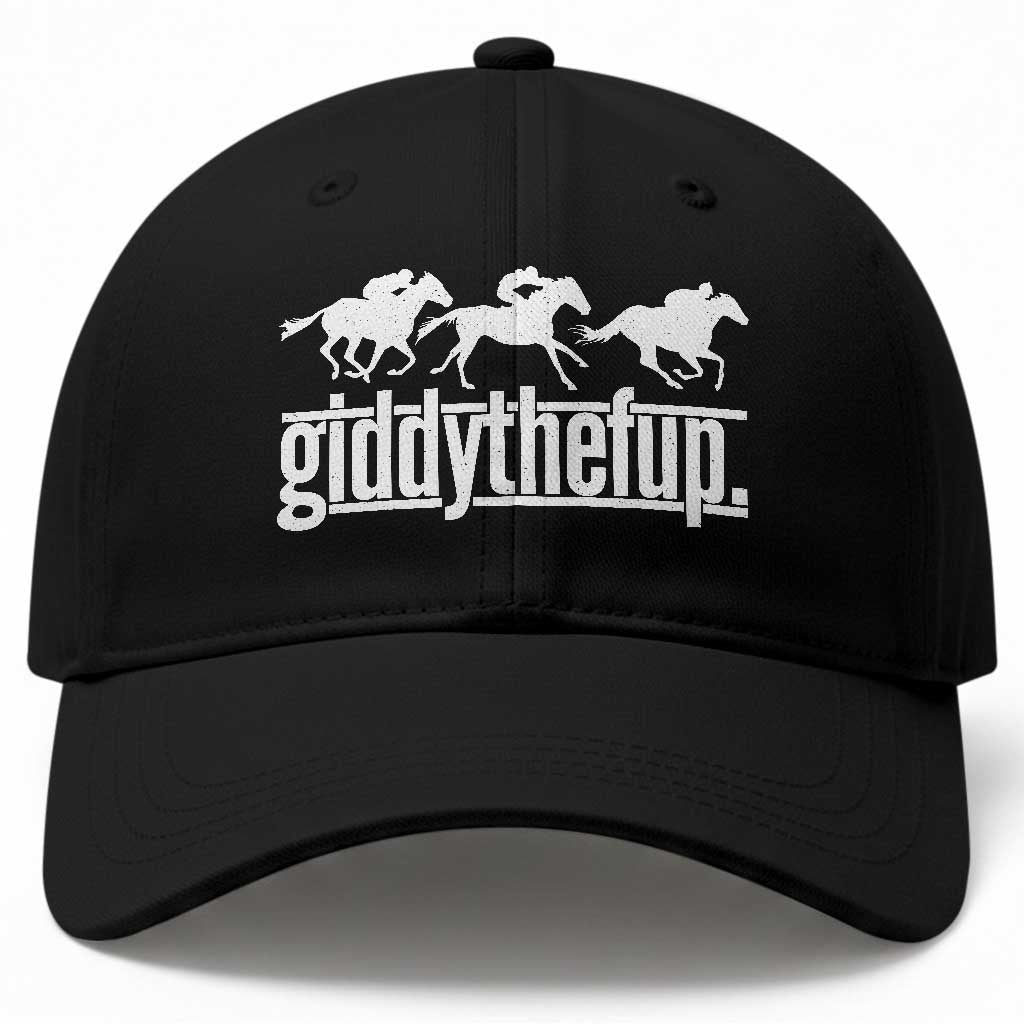 Funny Giddythefup Derby Day Baseball Cap Vintage Giddy Up Horse Racing