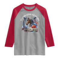 Celebrating 151 Years Derby Day Raglan Shirt Horse Racing Horseshoe Flowers