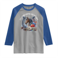 Celebrating 151 Years Derby Day Raglan Shirt Horse Racing Horseshoe Flowers