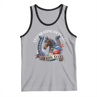 Celebrating 151 Years Derby Day Tank Top Horse Racing Horseshoe Flowers