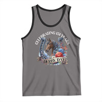 Celebrating 151 Years Derby Day Tank Top Horse Racing Horseshoe Flowers