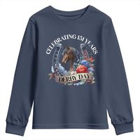 Celebrating 151 Years Derby Day Youth Sweatshirt Horse Racing Horseshoe Flowers