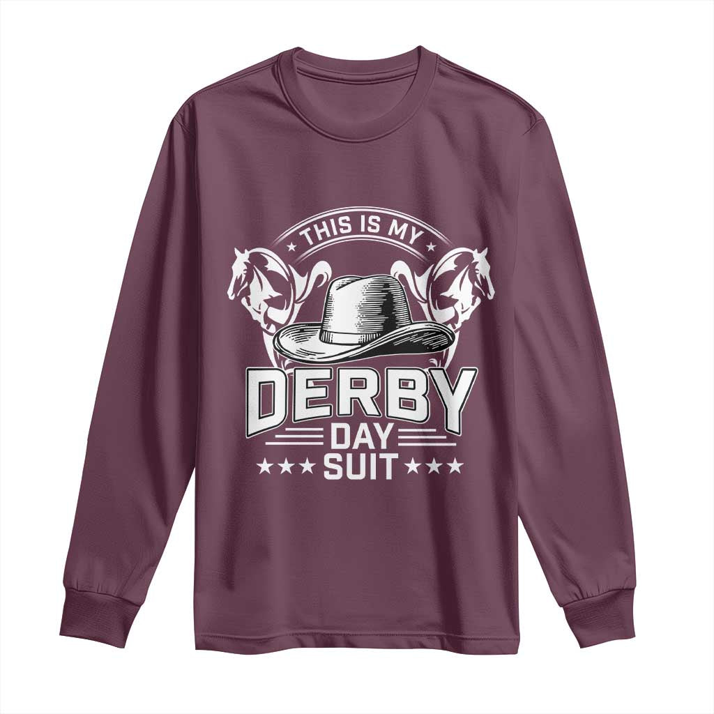 Funny This Is My Derby Day Suit Long Sleeve Shirt Horse Racing