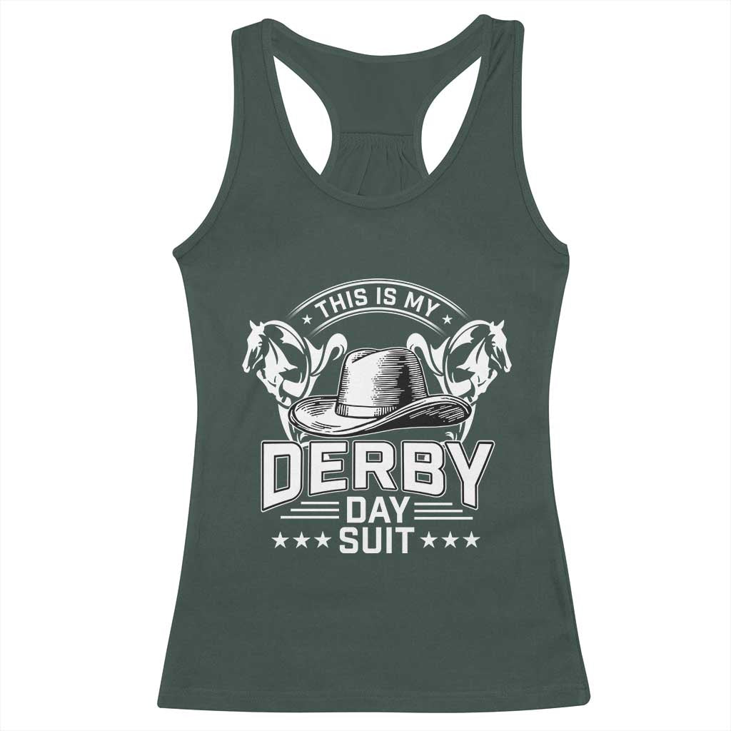 Funny This Is My Derby Day Suit Racerback Tank Top Horse Racing