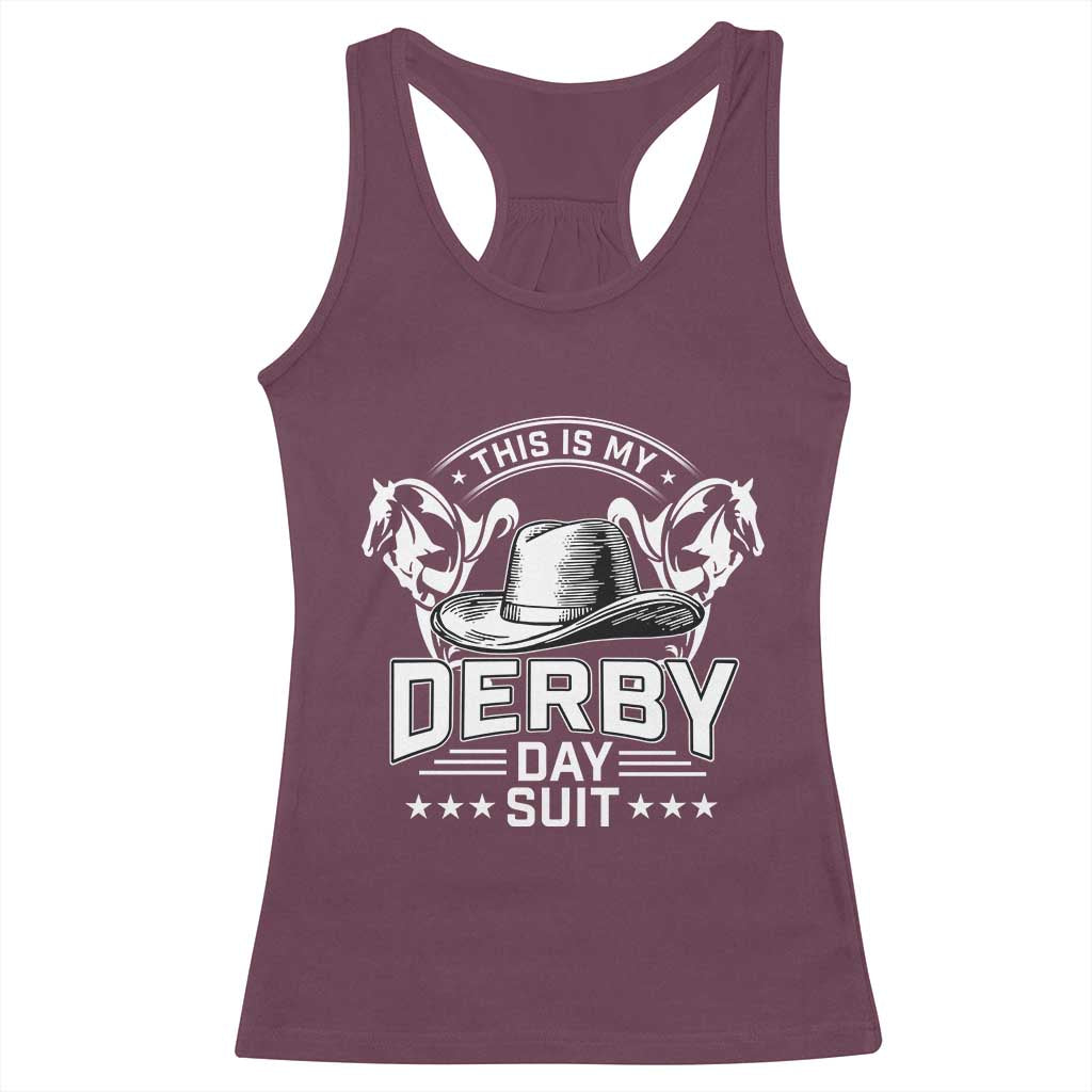 Funny This Is My Derby Day Suit Racerback Tank Top Horse Racing