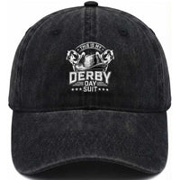 Funny This Is My Derby Day Suit Washed Cotton Baseball Cap Horse Racing