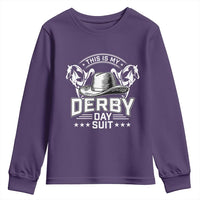 Funny This Is My Derby Day Suit Youth Sweatshirt Horse Racing