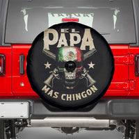 Funny Mexican Dad Spare Tire Cover El Papa Mas Chingon Vintage Mexico Skull