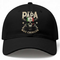 Funny Mexican Dad Baseball Cap El Papa Mas Chingon Vintage Mexico Skull