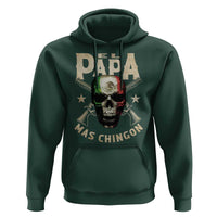 Funny Mexican Dad Hoodie El Papa Mas Chingon Vintage Mexico Skull
