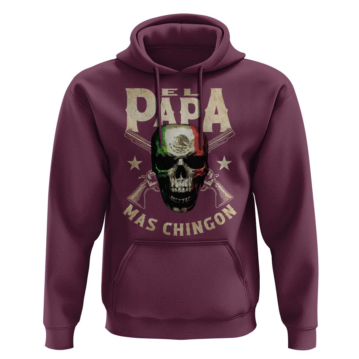 Funny Mexican Dad Hoodie El Papa Mas Chingon Vintage Mexico Skull