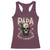 Funny Mexican Dad Racerback Tank Top El Papa Mas Chingon Vintage Mexico Skull