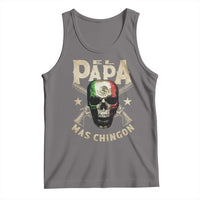 Funny Mexican Dad Tank Top El Papa Mas Chingon Vintage Mexico Skull