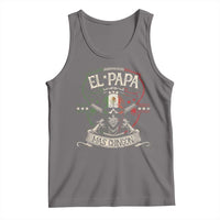 Funny El Papa Mas Chingon Tank Top Best Mexican Dad Father's Day Skull