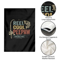 Funny Reel Cool Peepaw Garden Flag Fishing Grandpa Fisherman Father's Day