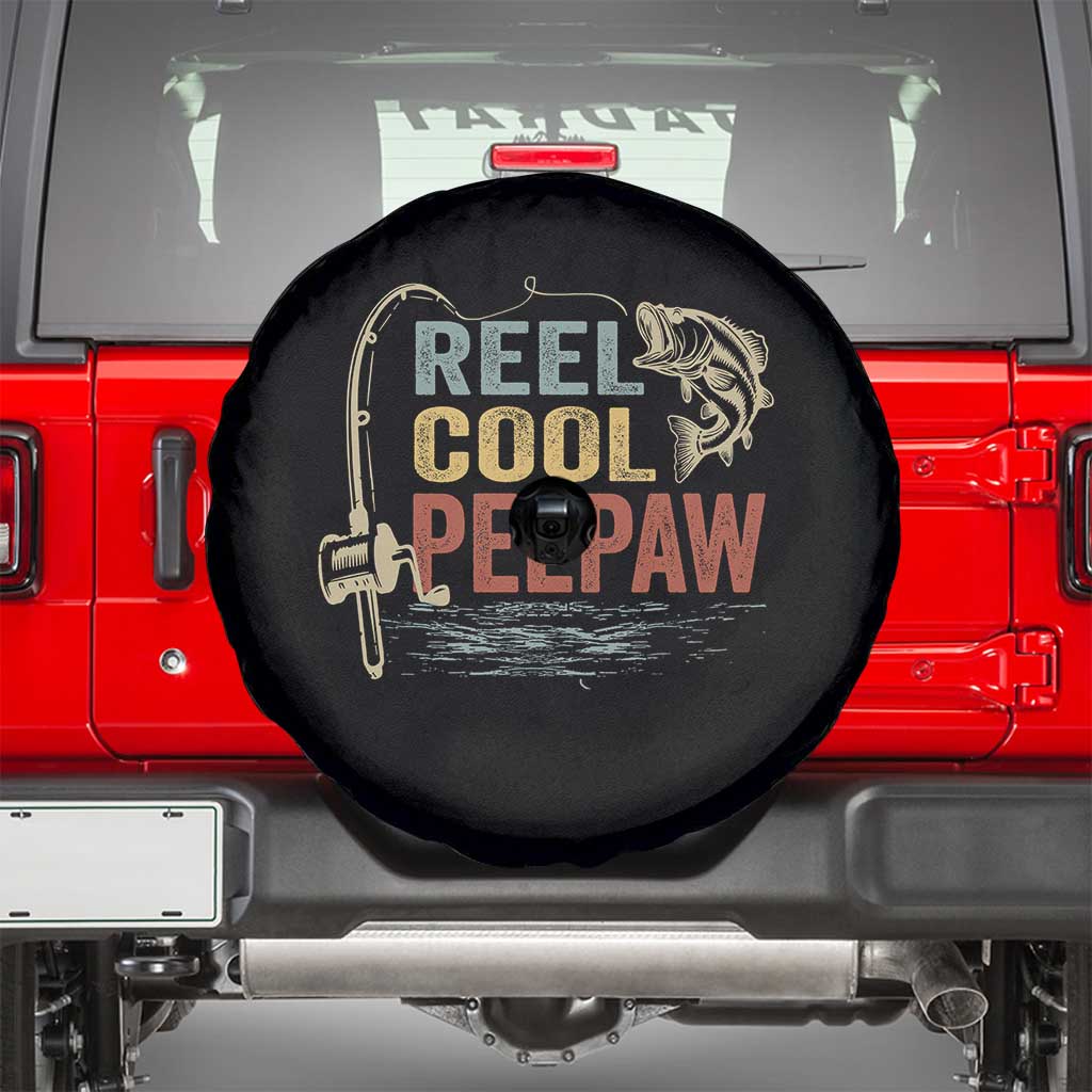 Funny Reel Cool Peepaw Spare Tire Cover Fishing Grandpa Fisherman Father's Day