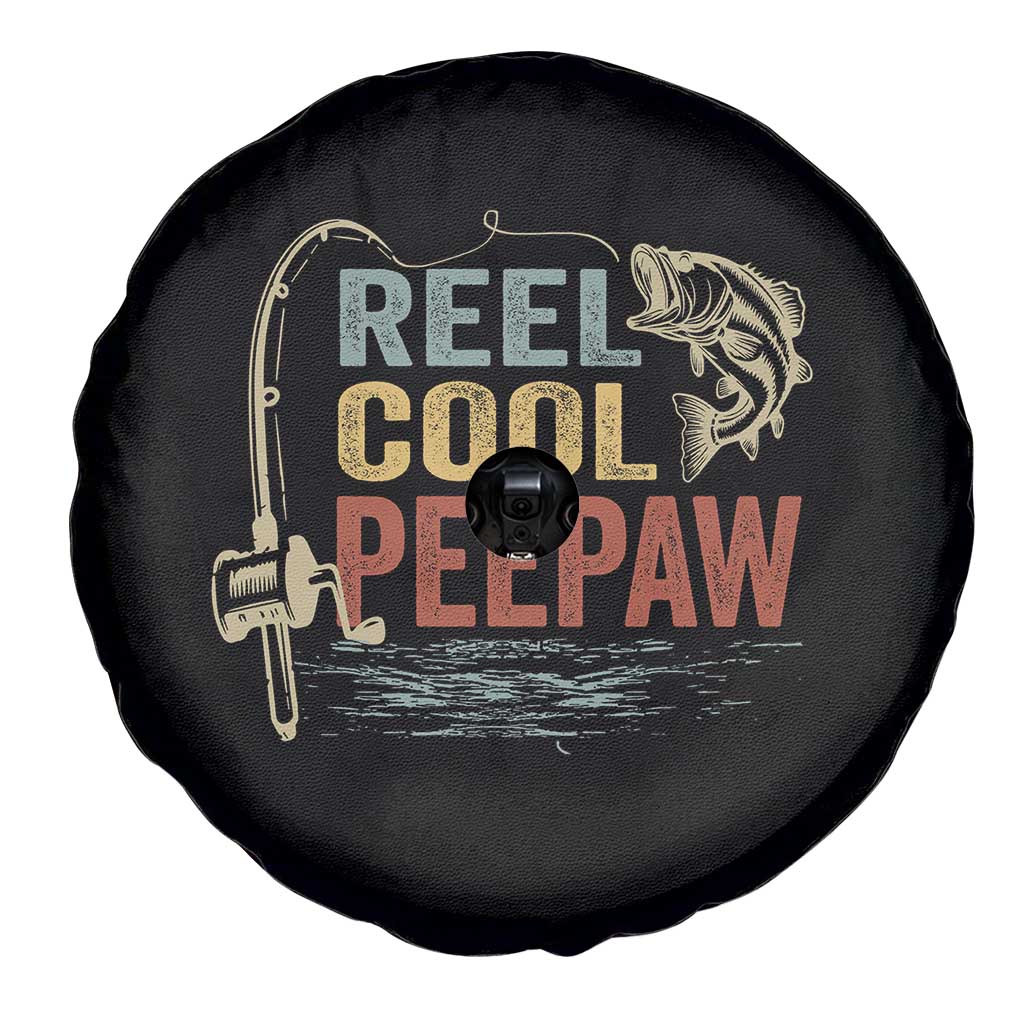 Funny Reel Cool Peepaw Spare Tire Cover Fishing Grandpa Fisherman Father's Day