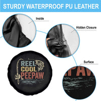 Funny Reel Cool Peepaw Spare Tire Cover Fishing Grandpa Fisherman Father's Day